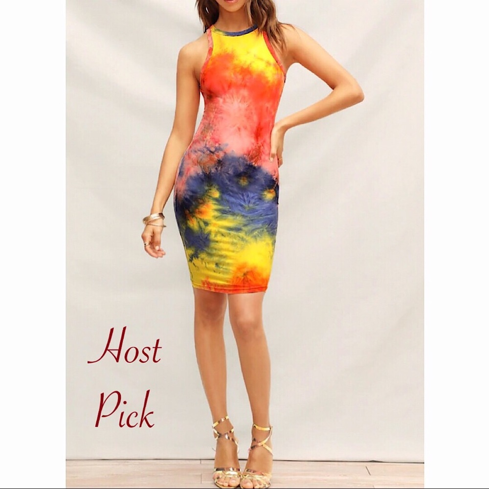 Colorful Tie Dye Dress